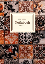 Notizbuch schön gestaltet mit Leseband - A5 Hardcover blanko - 100 Seiten 90g/m - floral indisch - FSC Papier