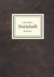 Dünnes Notizheft A5 liniert - Notizbuch 30 Seiten 90g/m2 - Softcover schwarz - FSC Papier