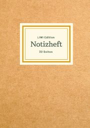 Dünnes Notizheft A5 liniert - Notizbuch 30 Seiten 90g/m2 - Softcover hellbraun - FSC Papier