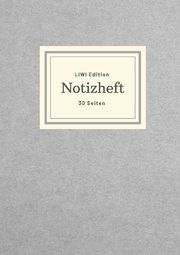 Dünnes Notizheft A5 liniert - Notizbuch 30 Seiten 90g/m2 - Softcover grau - FSC Papier - Cover