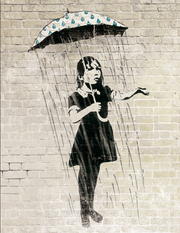 Street Art - Umbrella Girl