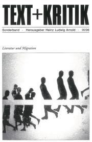 TEXT + KRITIK Sonderband - Literatur und Migration - Cover