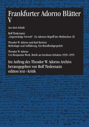 Frankfurter Adorno Blätter V