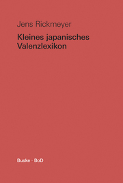Kleines japanisches Valenzlexikon - Cover