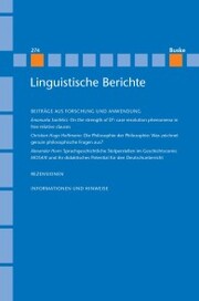 Linguistische Berichte Heft 274 - Cover