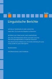 Linguistische Berichte Heft 275 - Cover
