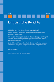 Linguistische Berichte Heft 277