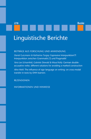 Linguistische Berichte Heft 278 - Cover