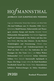 Hofmannsthal - Jahrbuch zur europäischen Moderne 29/2021