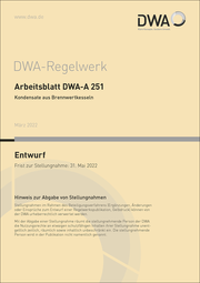 Arbeitsblatt DWA-A 251 Kondensate aus Brennwertkesseln (Entwurf)
