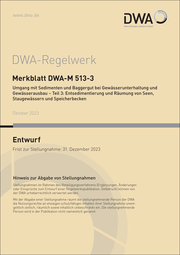 Merkblatt DWA-M 513-3 Umgang mit Sedimenten und Baggergut bei Gewässerunterhaltung und Gewässerausbau 3