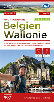 ADFC-Radtourenkarte BEL 2 Belgien Wallonie, 1:150.000, reiß- und wetterfest, GPS-Tracks Download - E-Bike geeignet