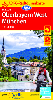 ADFC-Radtourenkarte 26 Oberbayern West/München 1:150.000, reiß- und wetterfest, GPS-Tracks Download