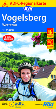 ADFC-Regionalkarte Vogelsberg, Wetterau, 1:75.000, reiß- und wetterfest, GPS-Tracks Download - Cover