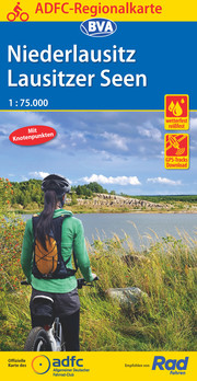 ADFC-Regionalkarte Niederlausitz Lausitzer Seen, 1:75.000, reiß- und wetterfest, GPS-Tracks Download