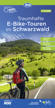 ADFC-Regionalkarte Traumhafte E-Bike-Touren im Schwarzwald, 1:75.000, mit Tagestourenvorschlägen, reiß- und wetterfest, GPS-Tracks-Download
