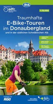 ADFC Traumhafte E-Bike-Touren im Donaubergland 1:75.000, reiß- und wetterfest, GPS-Tracks Download, mit Tourenvorschlägen
