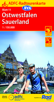 ADFC-Radtourenkarte 11 Ostwestfalen Sauerland 1:150.000, reiß- und wetterfest, GPS-Tracks Download