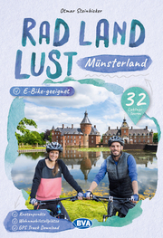Münsterland RadLandLust, 32 Lieblingstouren, E-Bike-geeignet mit Knotenpunkten und Wohnmobilstellplätze - Cover