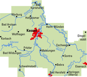 ADFC-Regionalkarte Kassel Nordhessen, 1:75.000, mit Tagestourenvorschlägen, reiß- und wetterfest, E-Bike-geeignet, GPS-Tracks-Download - Abbildung 1