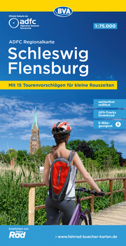 ADFC-Regionalkarte Schleswig Flensburg, 1:75.000, mit Tagestourenvorschlägen, reiß- und wetterfest, E-Bike-geeignet, GPS-Tracks Download