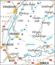 ADFC-Radtourenkarte 24 Schwarzwald Oberrhein 1:150.000, reiß- und wetterfest, E-Bike geeignet, GPS-Tracks Download, mit Bett+Bike Symbolen, mit Kilometer-Angaben - Abbildung 1