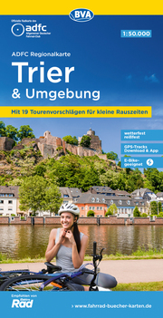 ADFC-Regionalkarte Trier und Umgebung, 1:50.000, mit Tagestourenvorschlägen, reiß- und wetterfest, GPS-Tracks Download