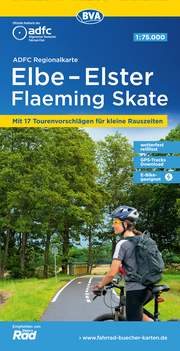 ADFC-Regionalkarte Elbe-Elster-Flaeming Skate, 1:75.000, reiß- und wetterfest, mit kostenlosem GPS-Download der Touren via BVA-website oder Karten-App