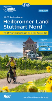 ADFC-Regionalkarte Heilbronner Land - Stuttgart Nord 1:75.000, reiß- und wetterfest, mit kostenlosem GPS-Download der Touren via BVA-website oder Karten-App - Cover