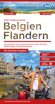 ADFC-Radtourenkarte BEL 1 Belgien Flandern 1:150.000, reiß- und wetterfest, E-Bike geeignet, GPS-Tracks Download - Cover