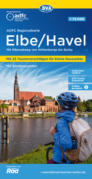 ADFC-Regionalkarte Elbe/Havel, 1:75.000, mit Tagestourenvorschlägen, mit Knotenpunkten, reiß- und wetterfest, E-Bike-geeignet, GPS-Tracks Download - Cover