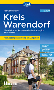 Radwanderkarte BVA Kreis Warendorf 1:50.000, mit Knotenpunkten und km-Angaben, reiß- und wetterfest, GPS-Tracks Download
