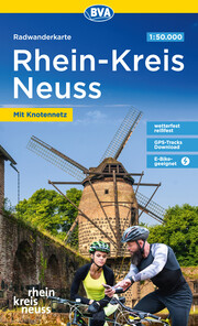 Radwanderkarte BVA Rhein-Kreis Neuss 1:50.000, reiß- und wetterfest, GPS-Tracks Download, mit Knotennetz