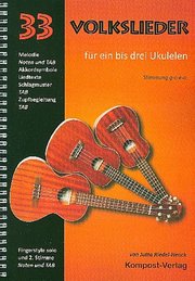 33 Volkslieder für ein bis drei Ukulelen - Cover