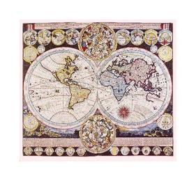 Zürner's Weltkarte von 1710 (Digitaldruck)