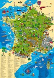 Illustrierte Frankreichkarte
