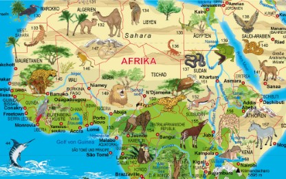 Schreibunterlage Weltkarte Tiere - Abbildung 2