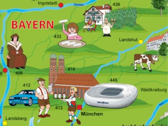 Illustrierte Deutschlandkarte - Abbildung 1