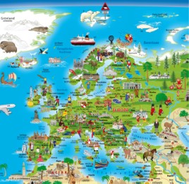 Erlebniskarte 'Illustrierte Weltkarte' - Schreibtischunterlage - Abbildung 2