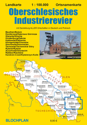 Landkarte Oberschlesisches Industrierevier