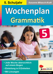 Wochenplan Grammatik / Klasse 5 - Cover