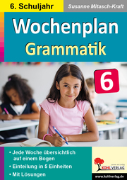 Wochenplan Grammatik / Klasse 6 - Cover