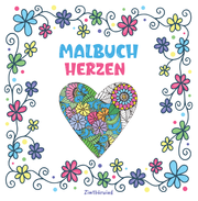 Mandala Malbuch für Erwachsene und Kinder ab 10 Jahren mit Blumen und Herzen - Cover