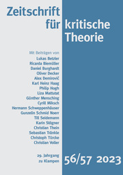 Zeitschrift für kritische Theorie, Heft 56/57 - Cover