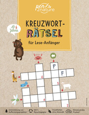 Kreuzworträtsel für Lese-Anfänger. Bunter Rätselspaß für Kinder ab 6 Jahren - Cover