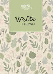 Write It Down Nachhaltiges Notizbuch in A5 mit Hardcover und Pflanzen-Motiv