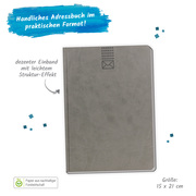 Adressbuch Soft Touch A5 Anthrazit - Abbildung 2