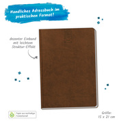 Adressbuch Soft Touch A5 Braun - Abbildung 2