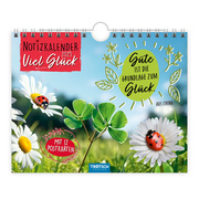 Trötsch Notizkalender Querformat Notizkalender Viel Glück 2025 mit 12 Postkarten