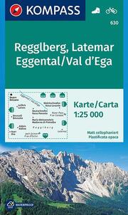 KOMPASS Wanderkarte Regglberg, Latemar, Eggental, Val d'Ega